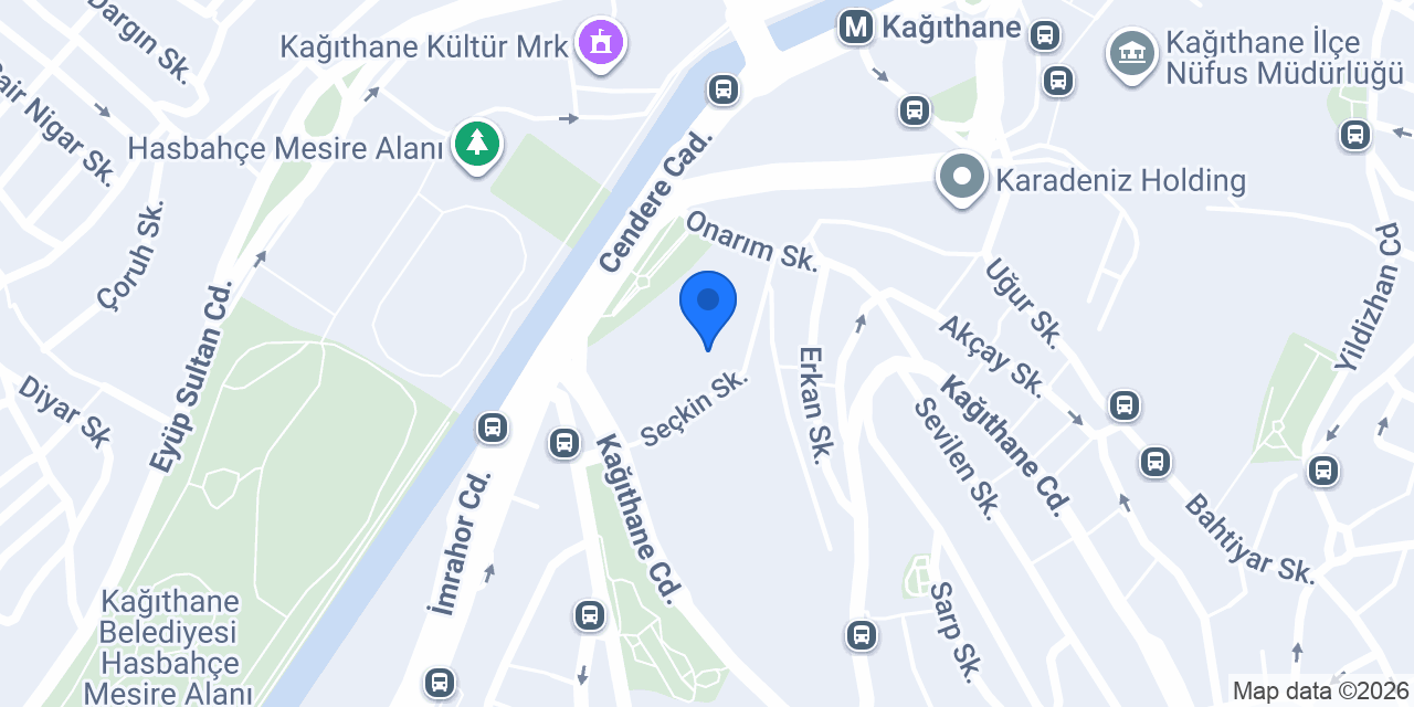 YD Pilates Studio Kağıthane konumu