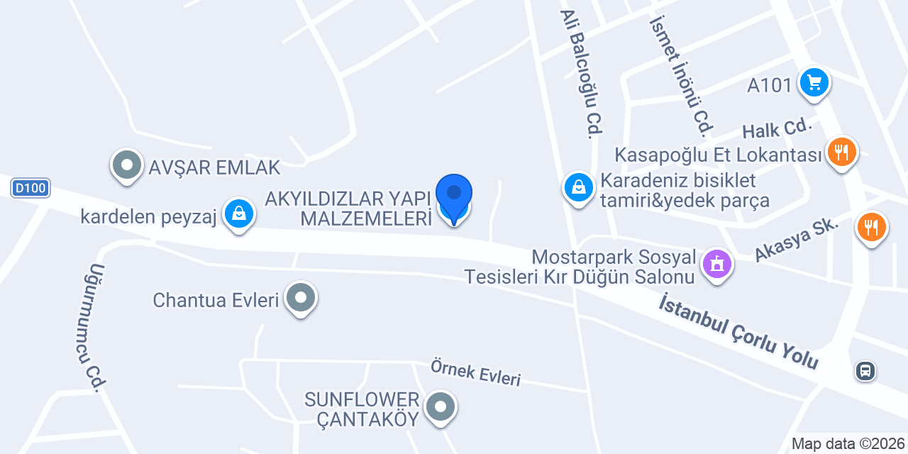AKYILDIZLAR YAPI MALZEMELERİ konumu