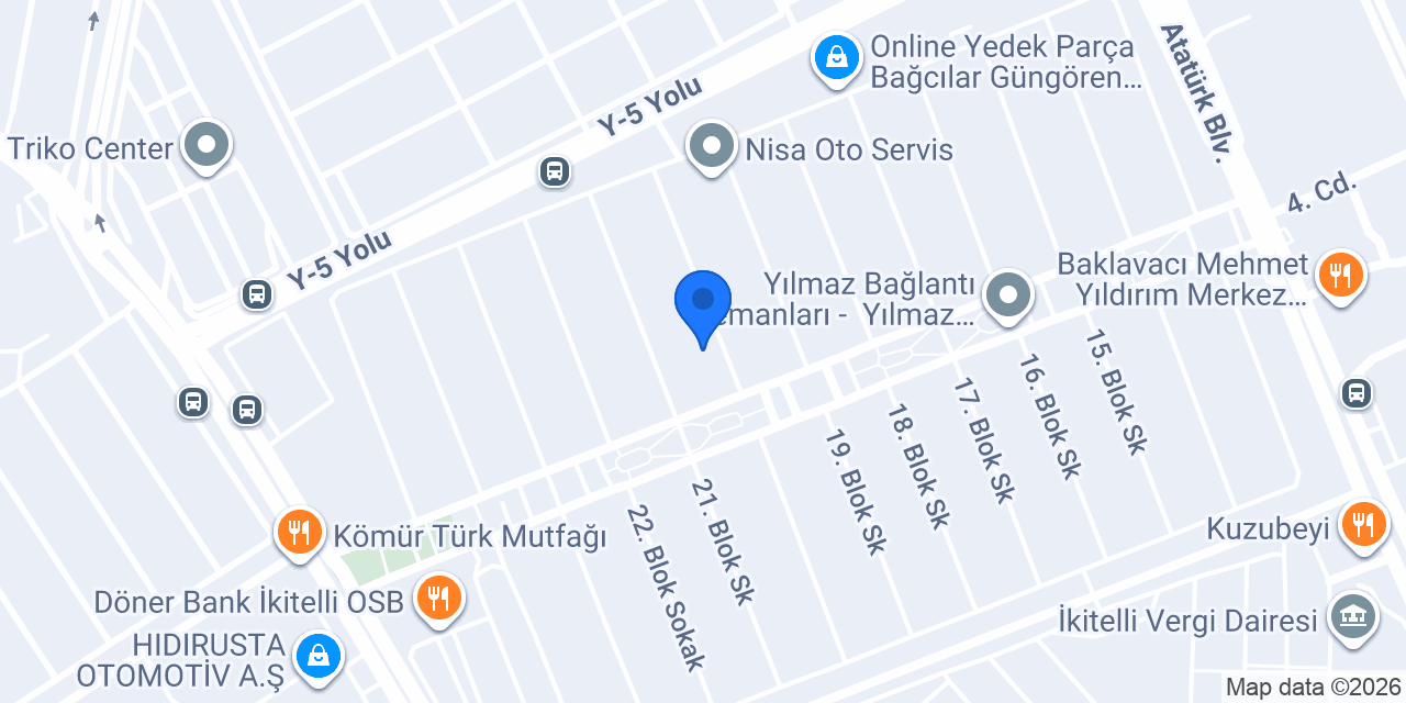Özmet Otomotiv konumu