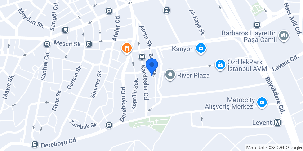 Levent Kanatçısı konumu