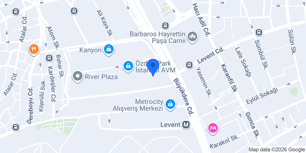 Blue Diamond Levent Özdilek Park AVM konumu