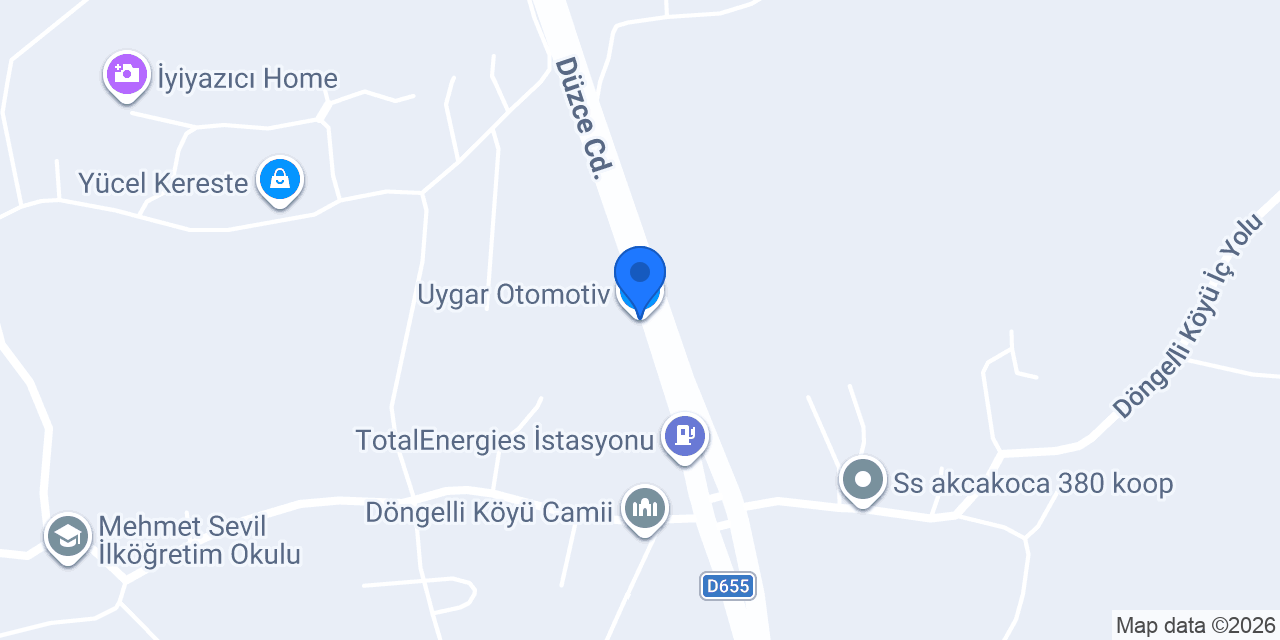 Uygar Otomotiv konumu