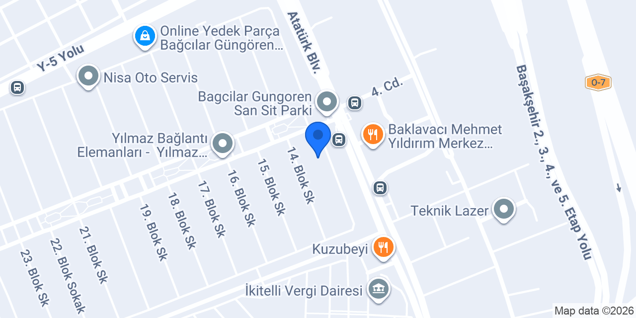 YEDPA OTOMOTİV konumu