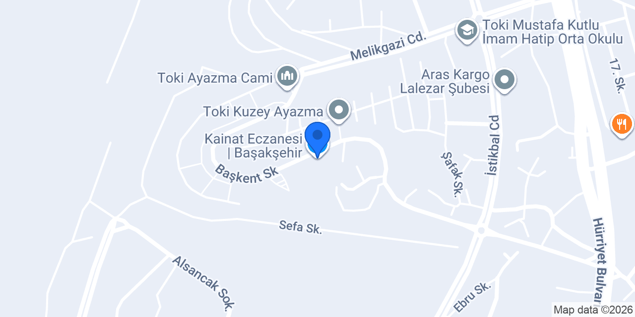 Kainat Eczanesi | Başakşehir konumu