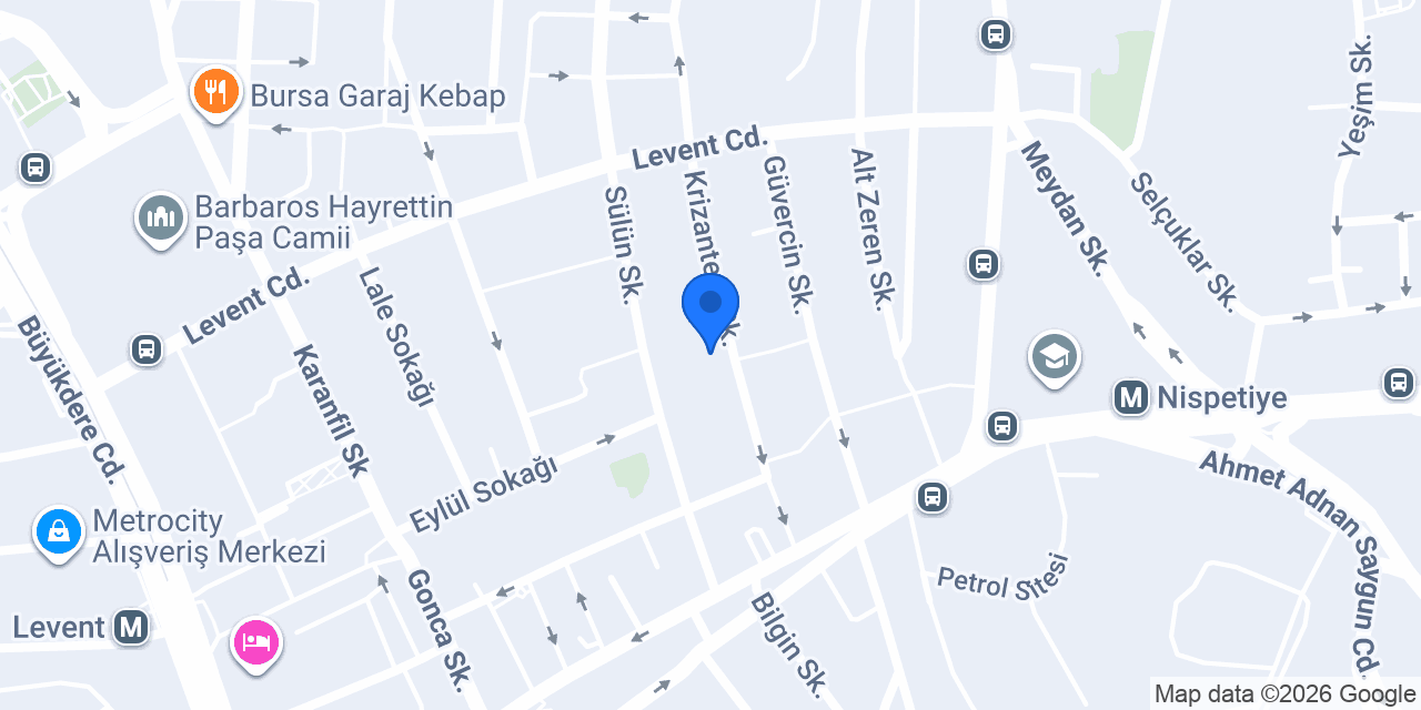 Kol İnşaat Levent Şubesi konumu