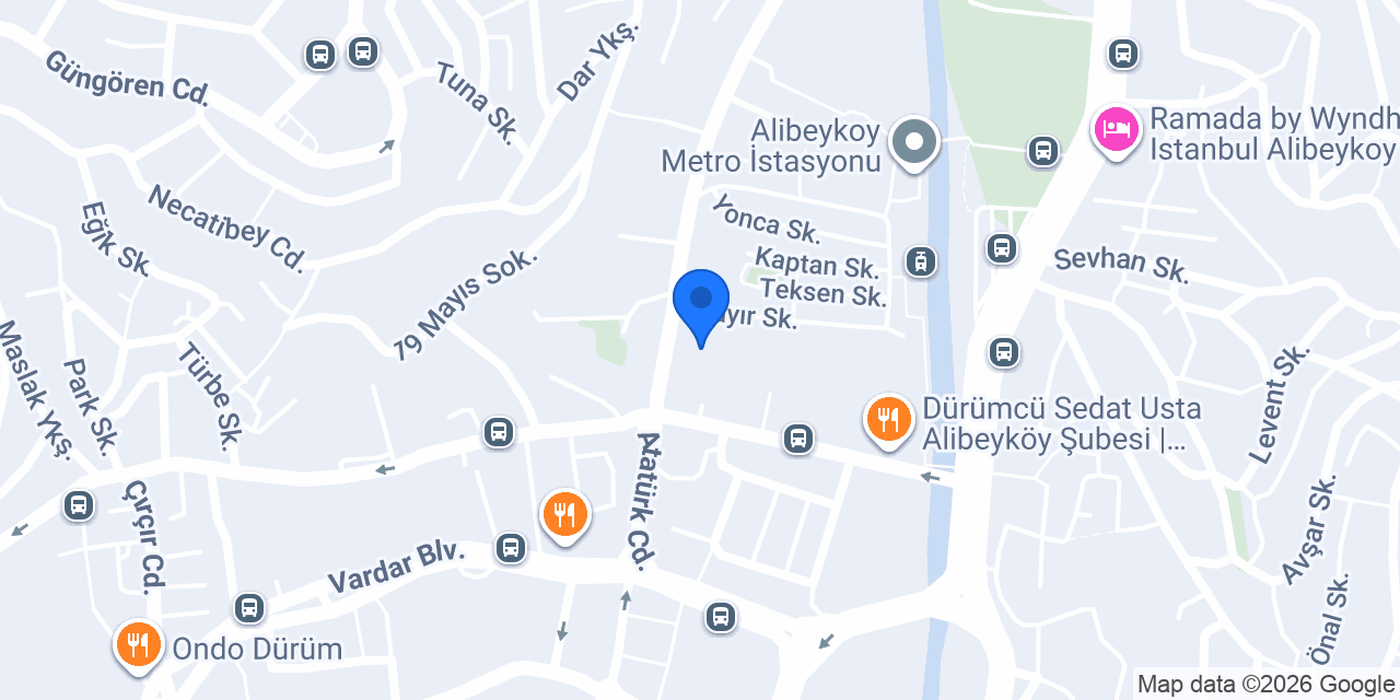 Alibeyköy Alp Anahtar 7/24 Çilingir konumu