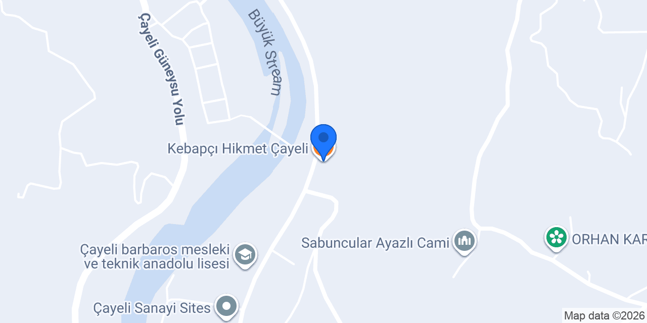 Kebapçı Hikmet Çayeli konumu