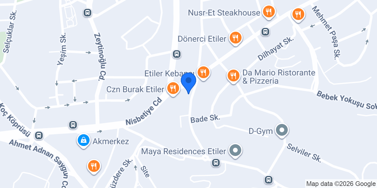 QNB Etiler Şubesi konumu