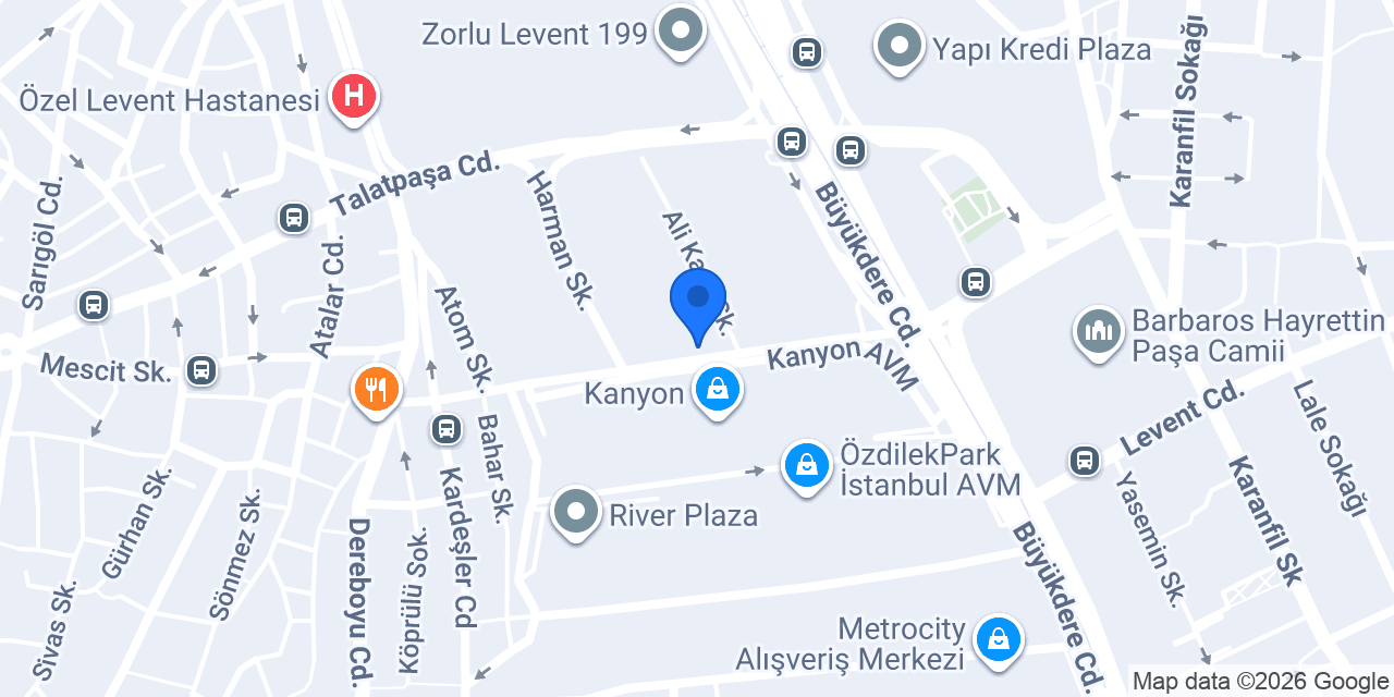 Vip Tekel Levent konumu