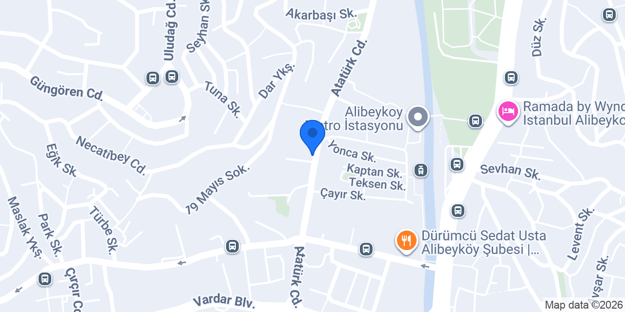 Alibeyköy Sürücü Kursu konumu