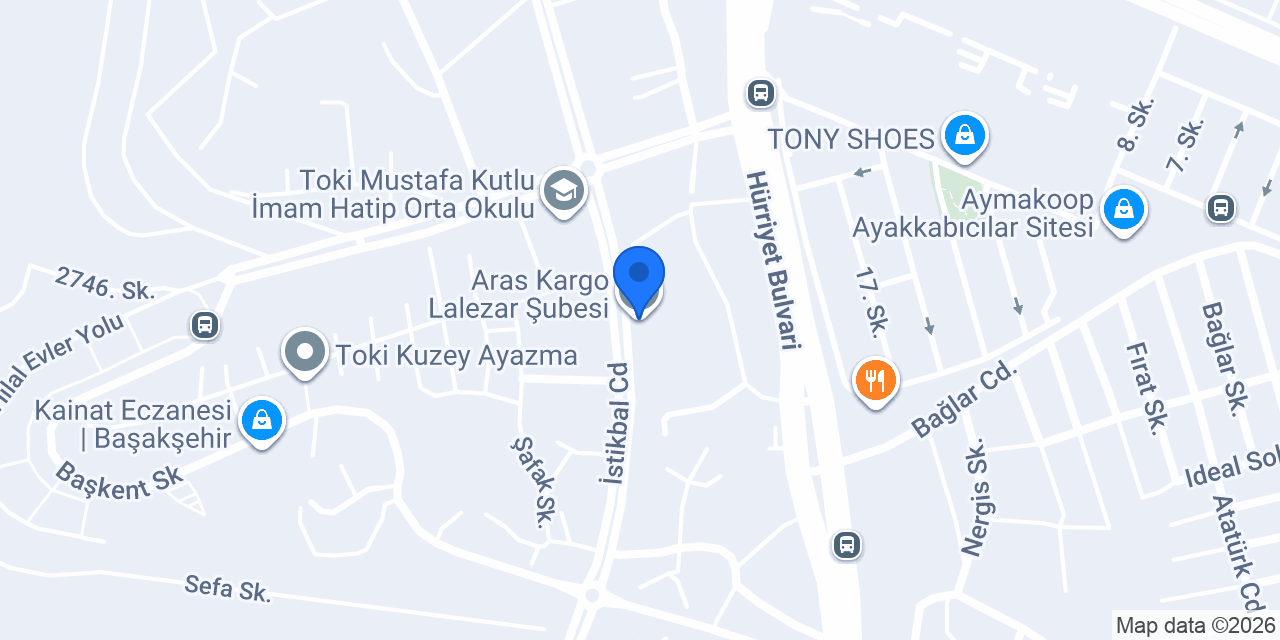 Aras Kargo Lalezar Şubesi konumu
