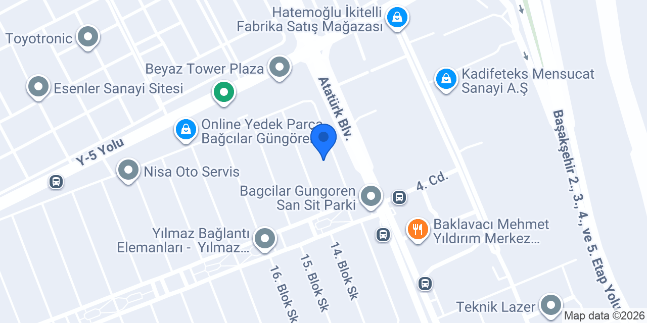 Köse Otomotiv Yedek Parça konumu