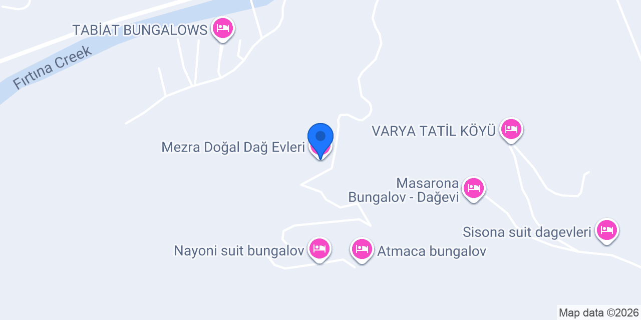 Mezra Doğal Dağ Evleri konumu