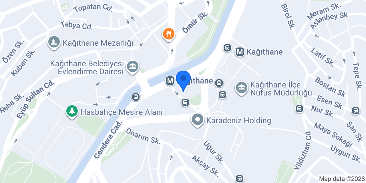 Vakıf Katılım Kağıthane Şubesi konumu