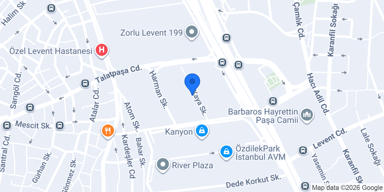 Kuveyt Türk Levent Ticari Şubesi konumu