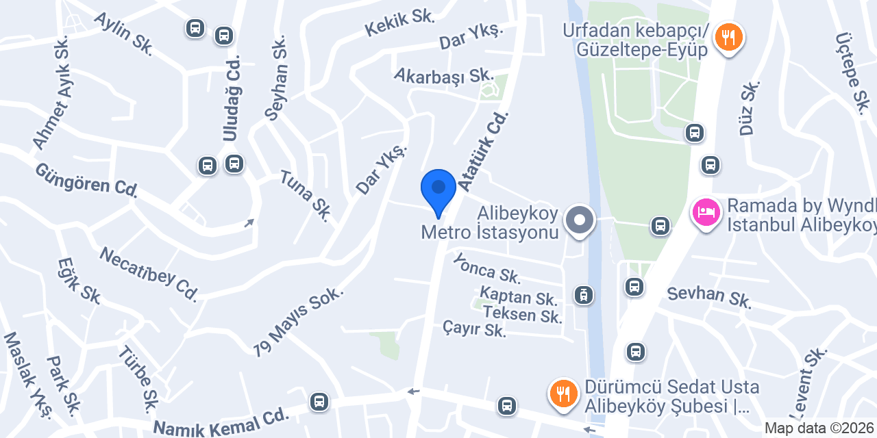Alibeyköy Terzihanesi konumu