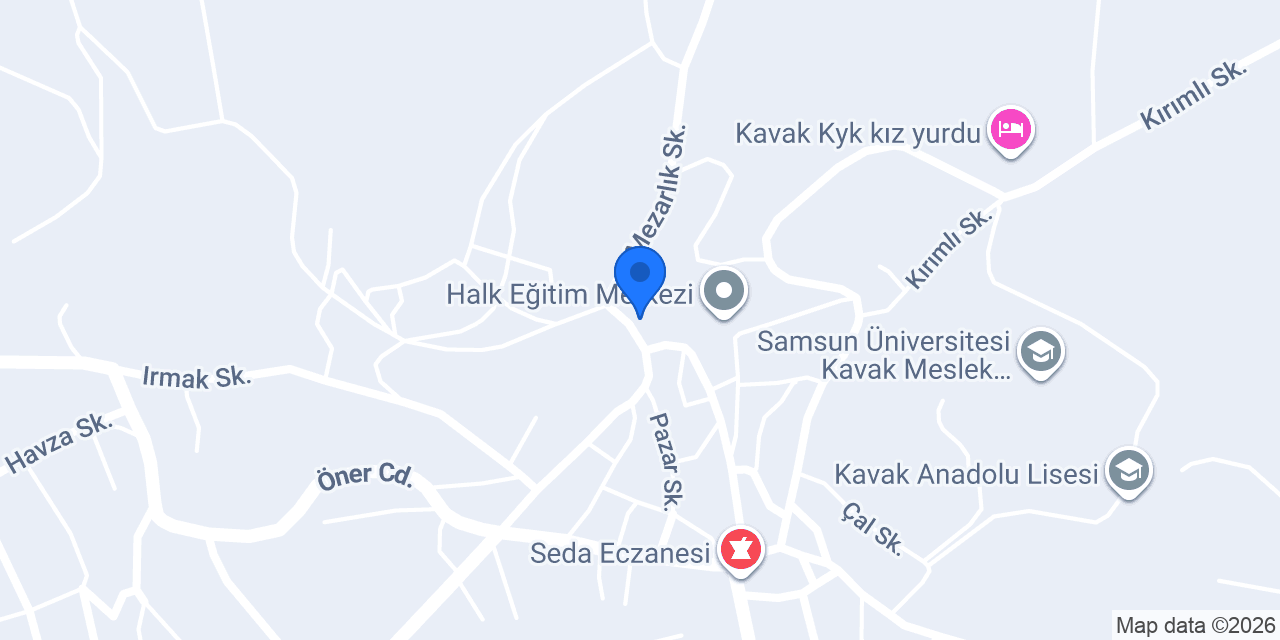 Kavak İlçe Halk Kütüphanesi konumu