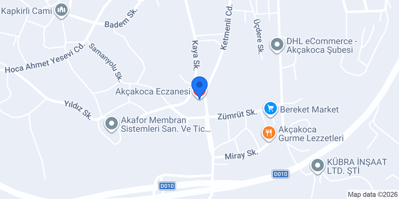 Akçakoca Eczanesi konumu