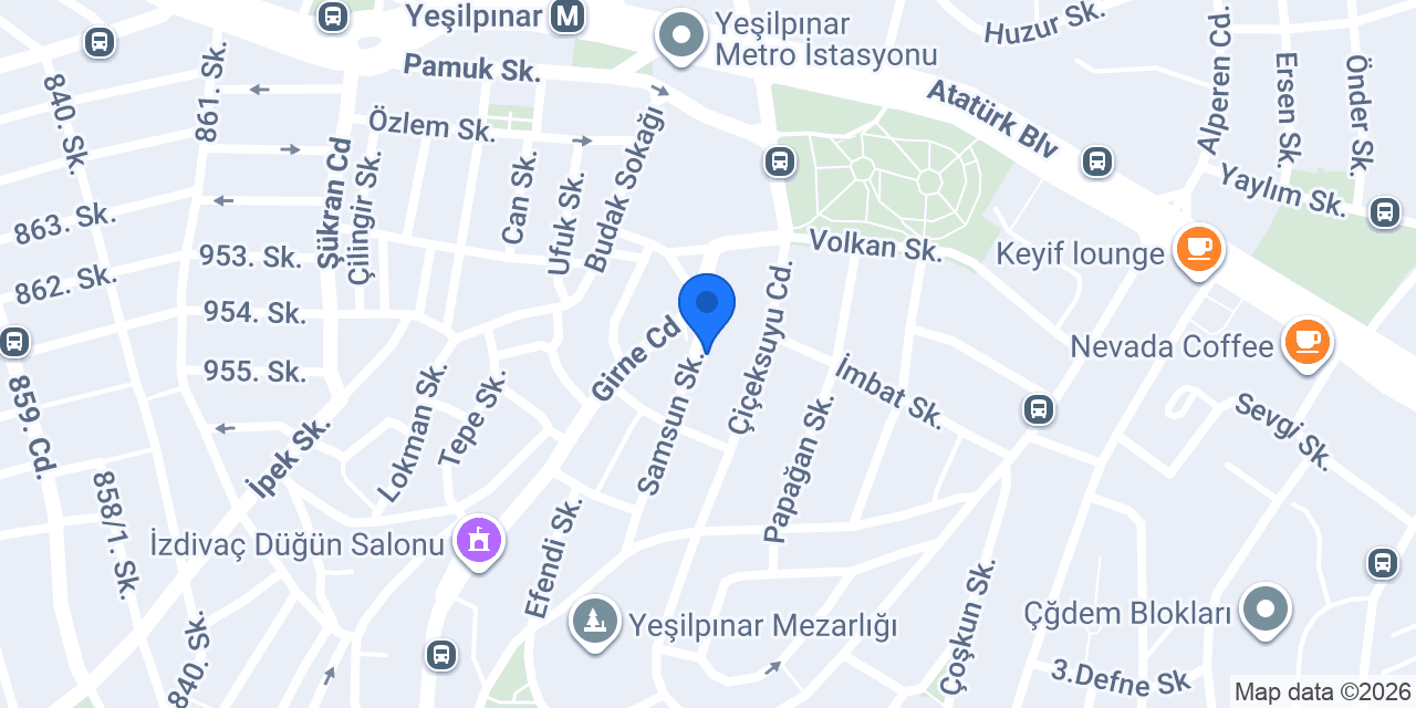 Yeşilpınar Özay Tesisat konumu