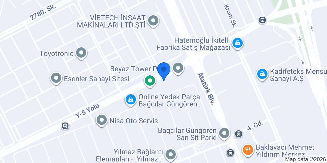 QNB İkitelli Organize Sanayi Şubesi konumu