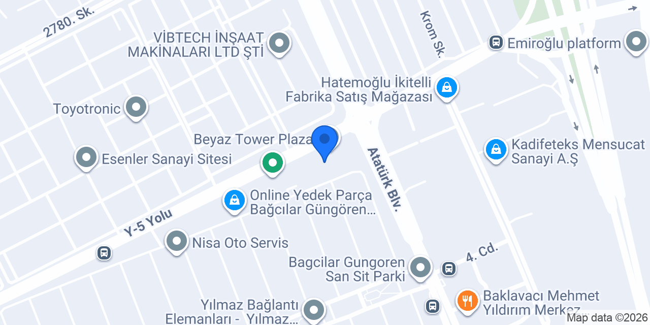 E-İMZATR İkitelli OSB Şubesi konumu