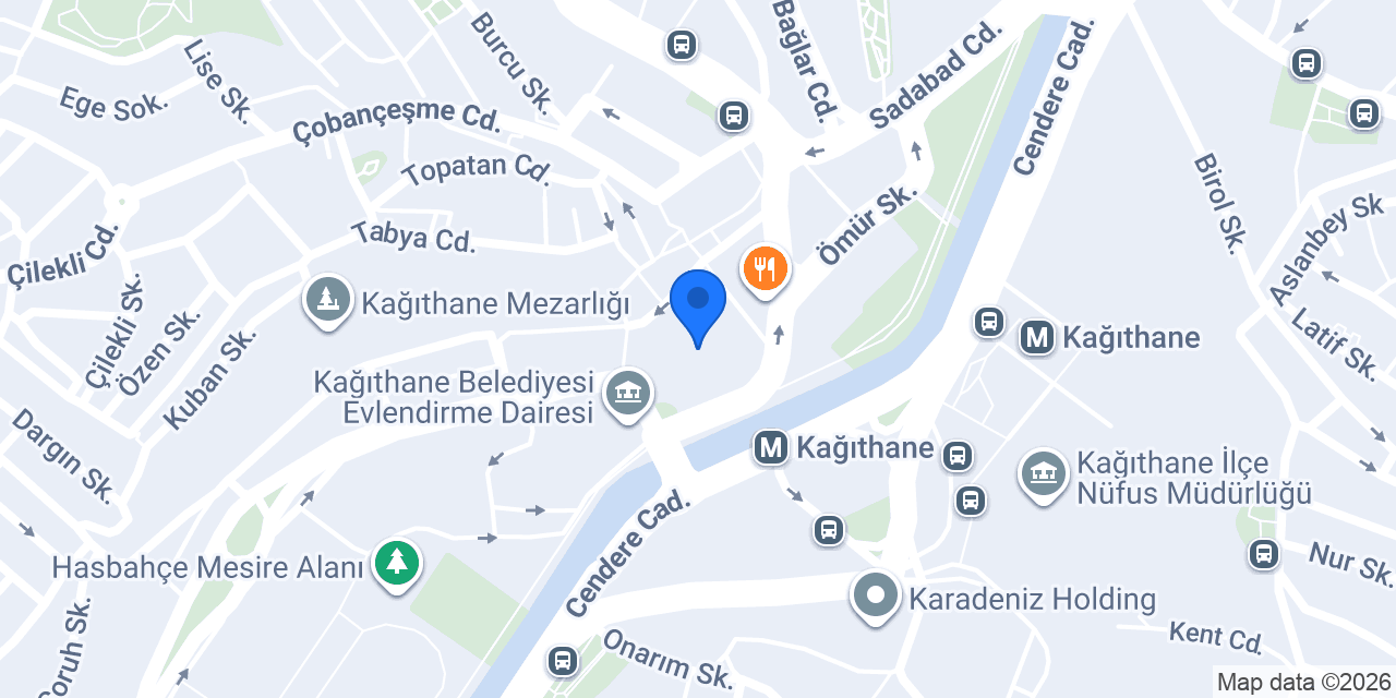 Garanti BBVA Kağıthane Şubesi konumu