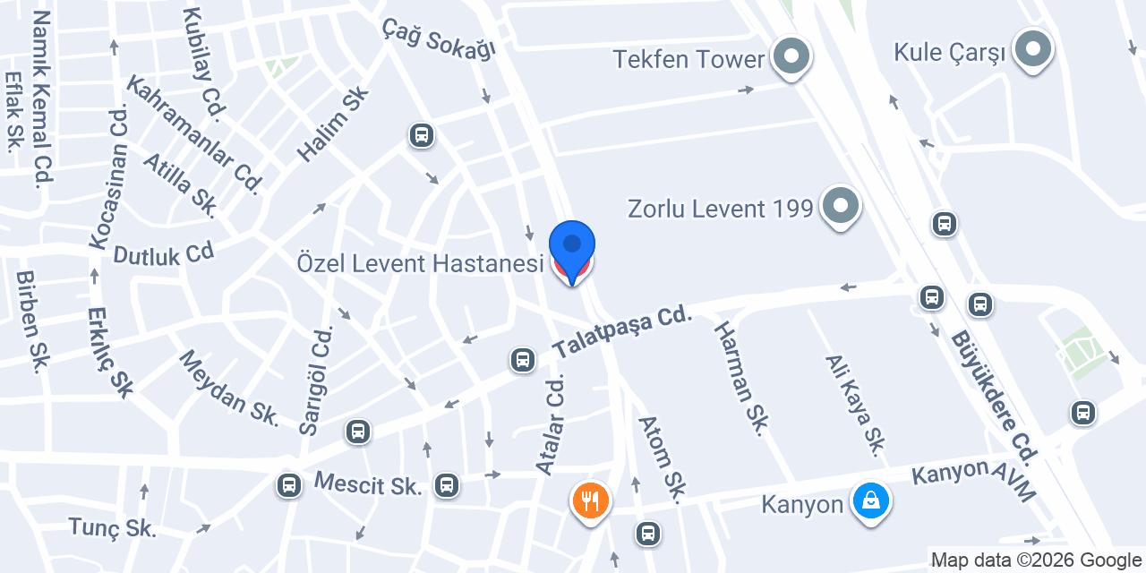 Özel Levent Hastanesi konumu