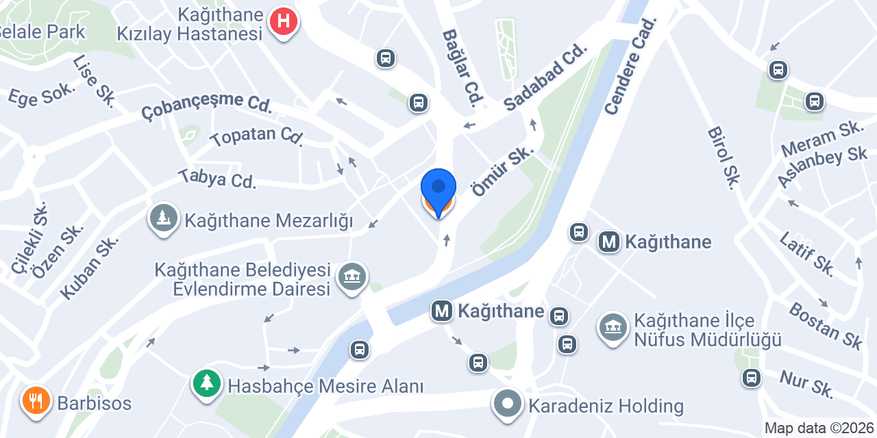 Kağıthane Merkez PTT konumu