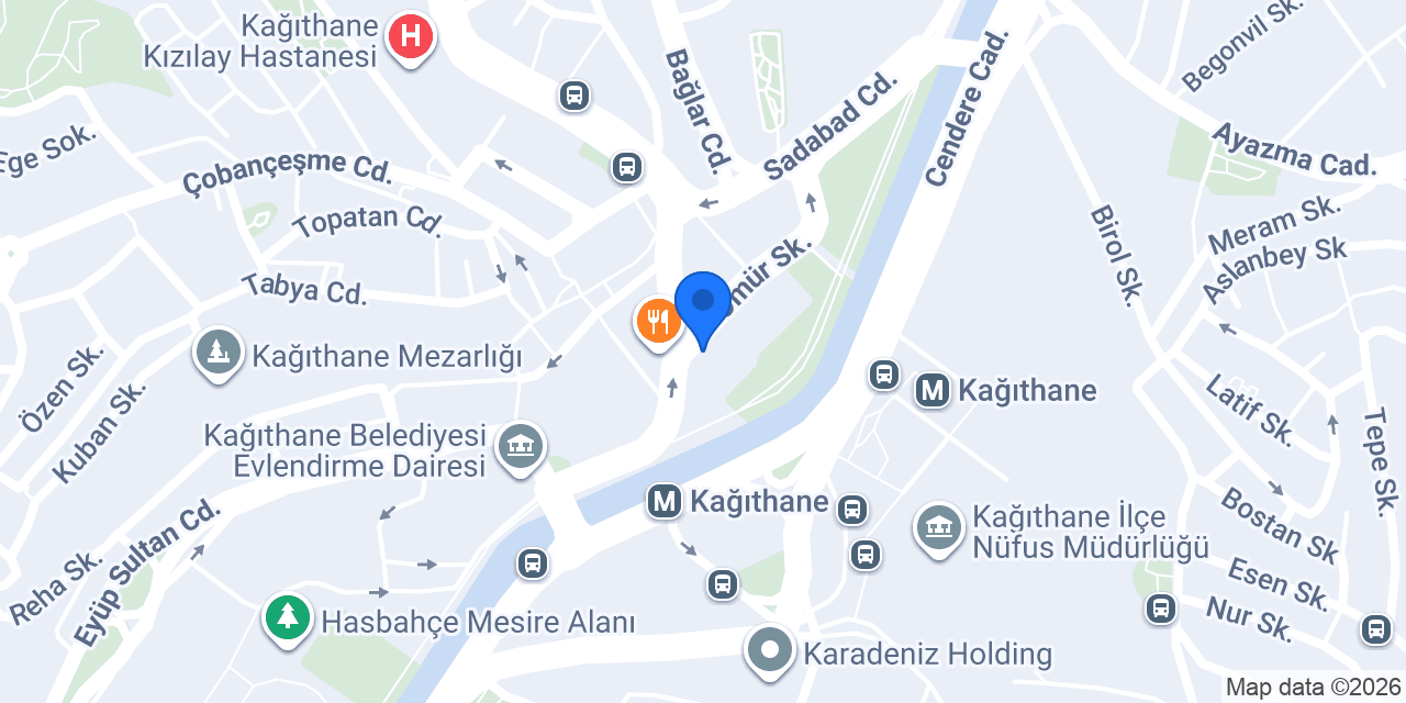 Yönder Okulları Kağıthane Kampüsü konumu