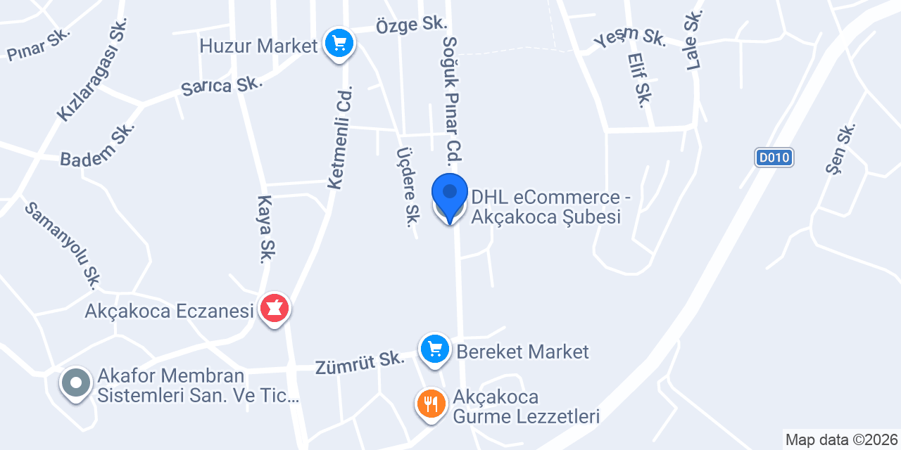 DHL eCommerce - Akçakoca Şubesi konumu