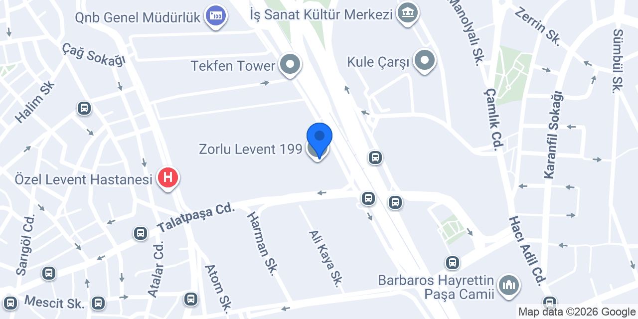 Corpus SPA Levent Loft konumu