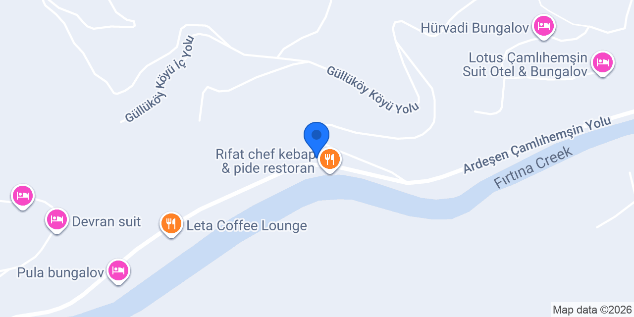 RİA SUİT otel & bungalov konumu