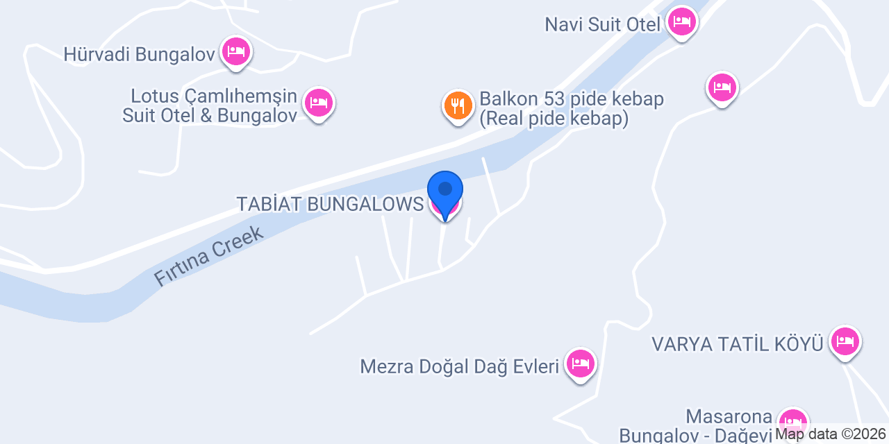TABİAT BUNGALOWS konumu