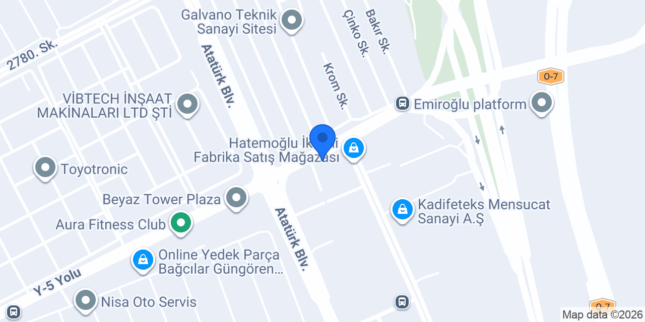 Hatemoğlu Genel Müdürlük konumu