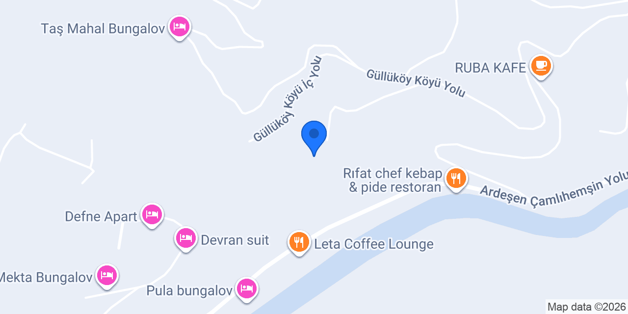 Gülhan Doğa Hotel konumu