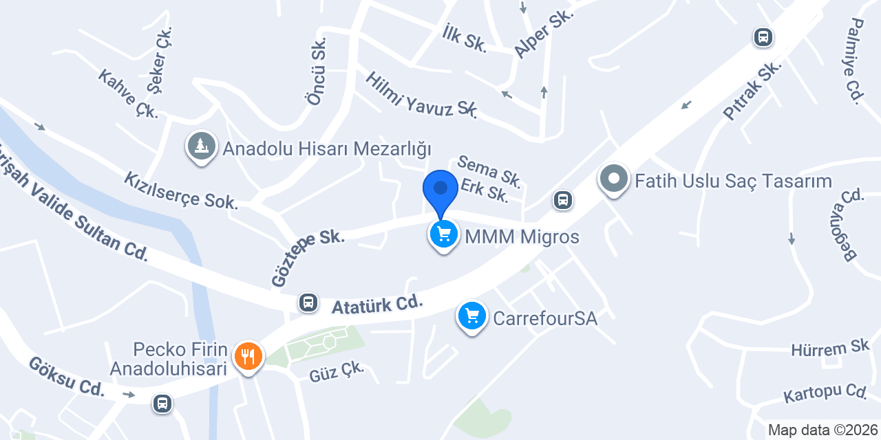 NuSPA Anadolu Hisarı konumu