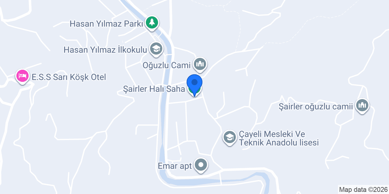 Şairler Halı Saha konumu