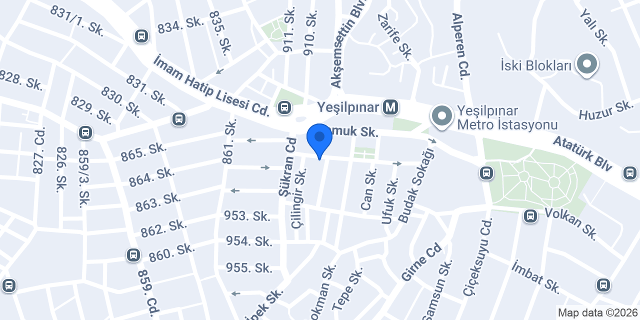 Vodafone Cep Merkezi konumu