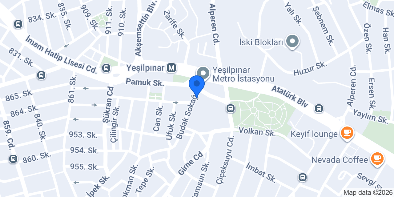 VakıfBank Yeşilpınar Şubesi konumu