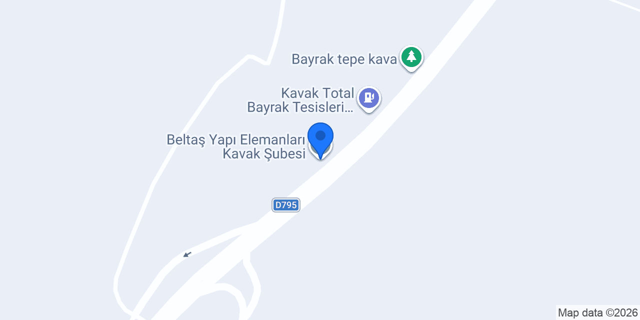 Beltaş Yapı Elemanları Kavak Şubesi konumu