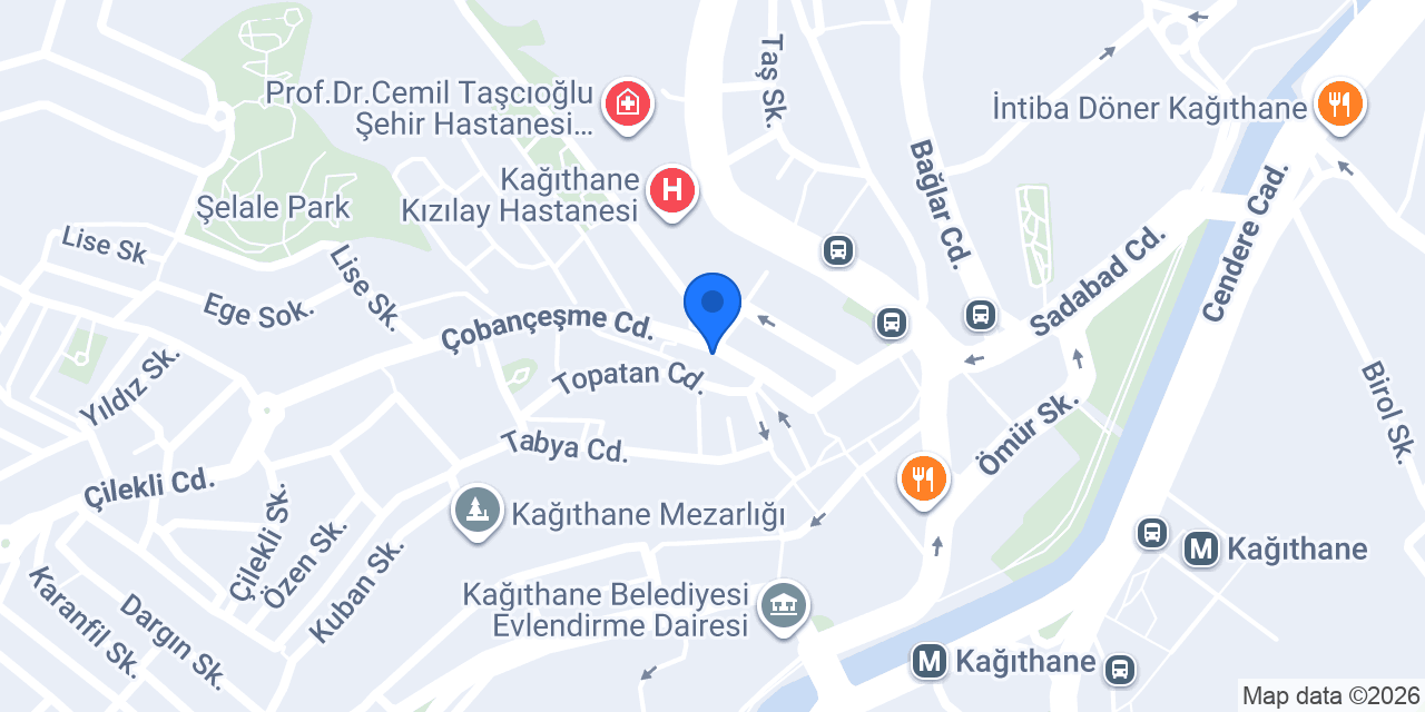 Kağıthane Merkez Eczanesi konumu