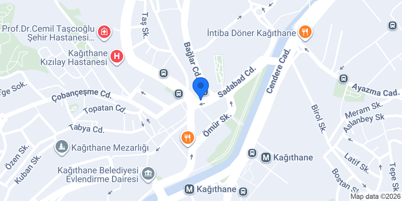 Ekleristan Kağıthane konumu
