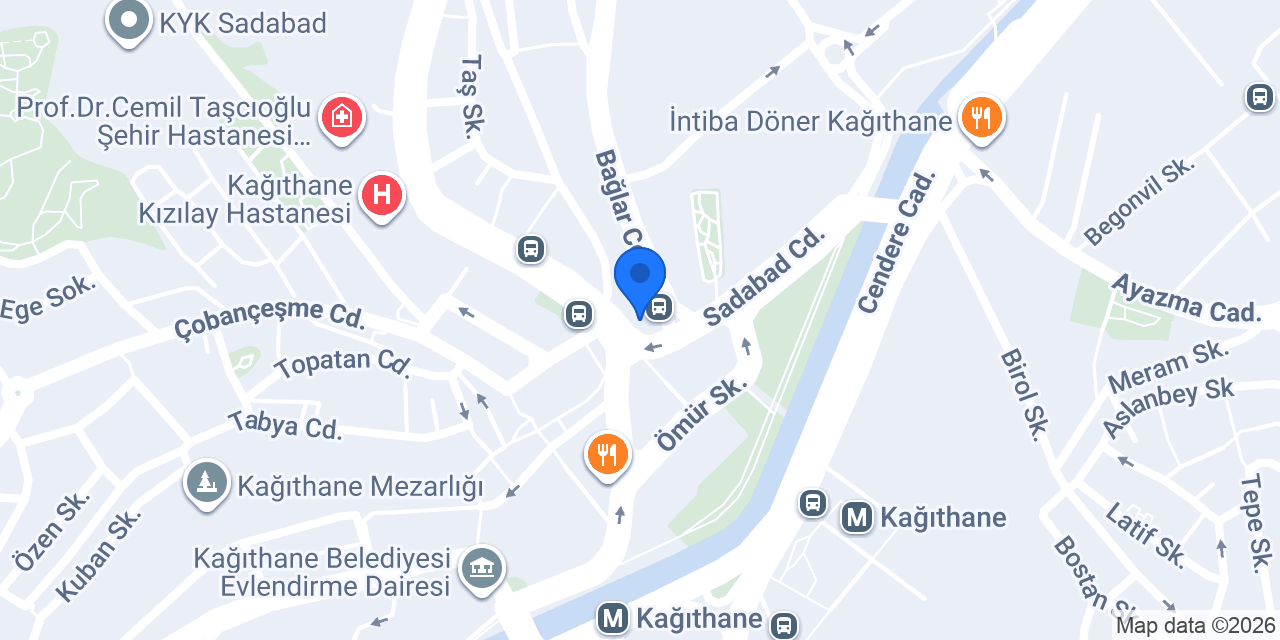 Paşa Döner Kağıthane konumu