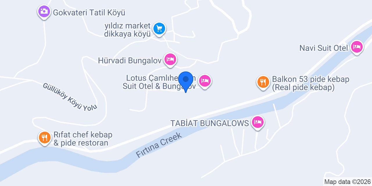 Purkinora (Çiçek Mevsimi) Bungalov konumu