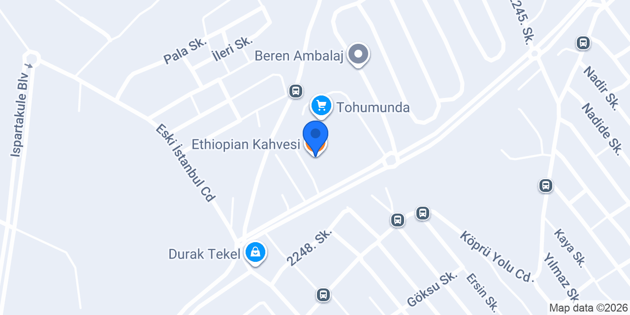 Ethiopian Kahvesi konumu