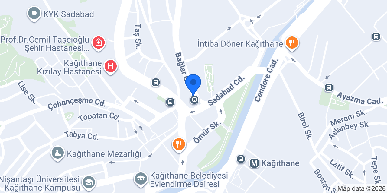Kağıthane Pansiyon konumu