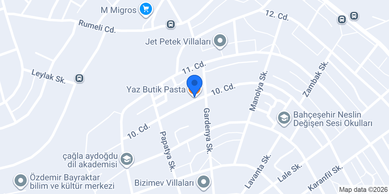 Yaz Butik Pasta konumu