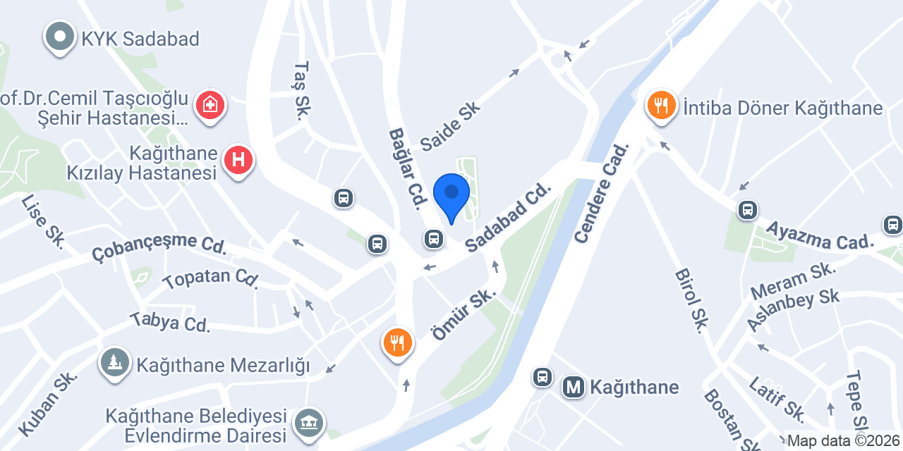 Yapı Kredi - Kağıthane Şubesi konumu