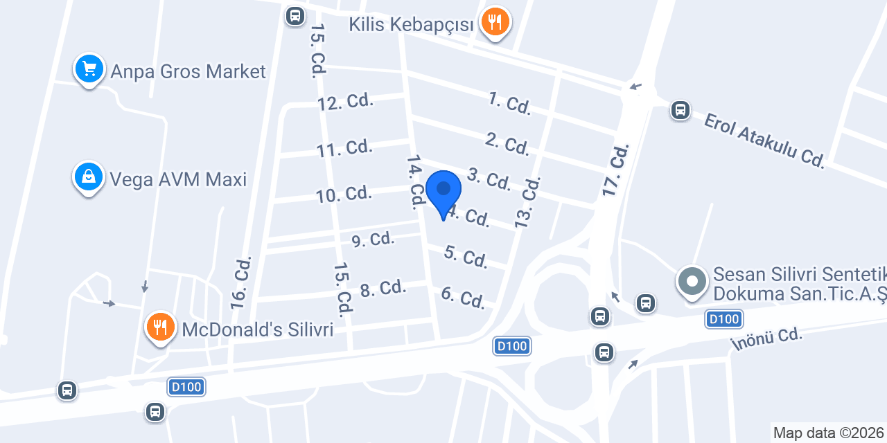 Silivri Teknik Malzeme konumu