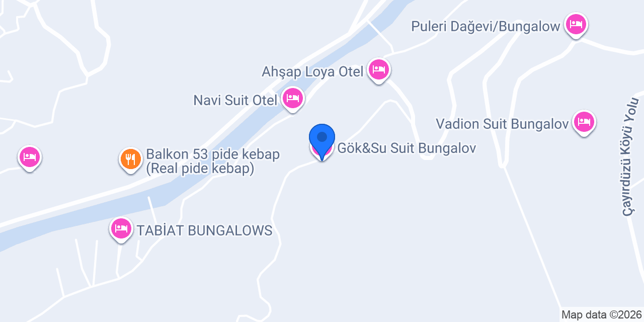 Gök&Su Suit Bungalov konumu